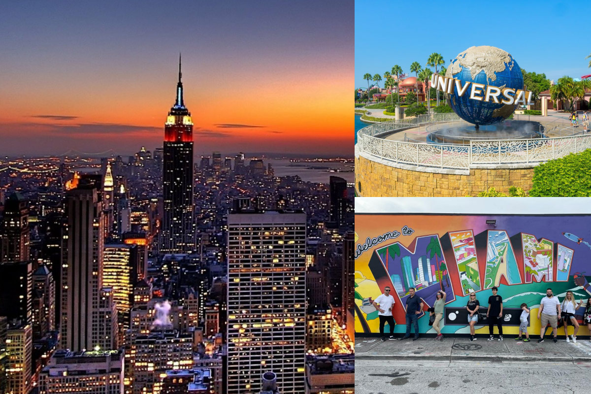 New York & Orlando & Miami